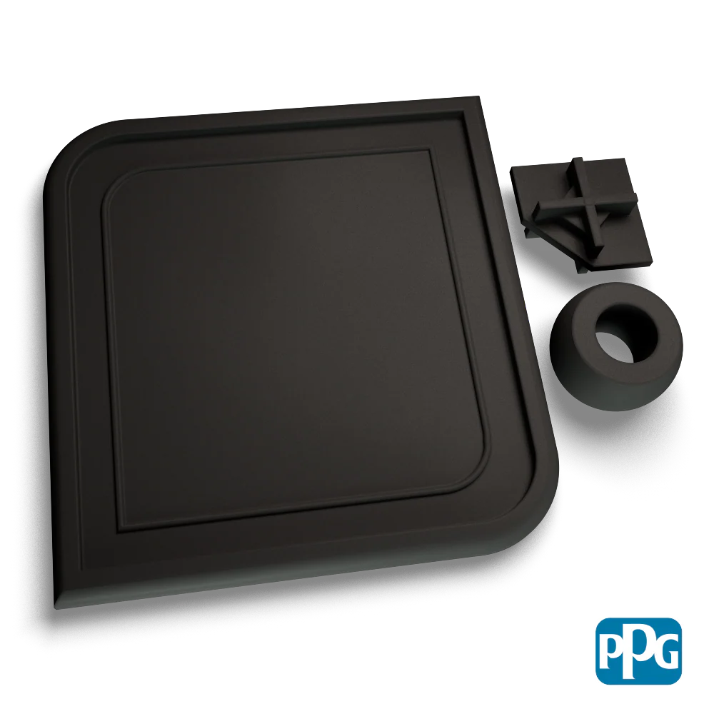 Small Batch PPG Powder Coatings Black Asphalt Texture (PHT19543)