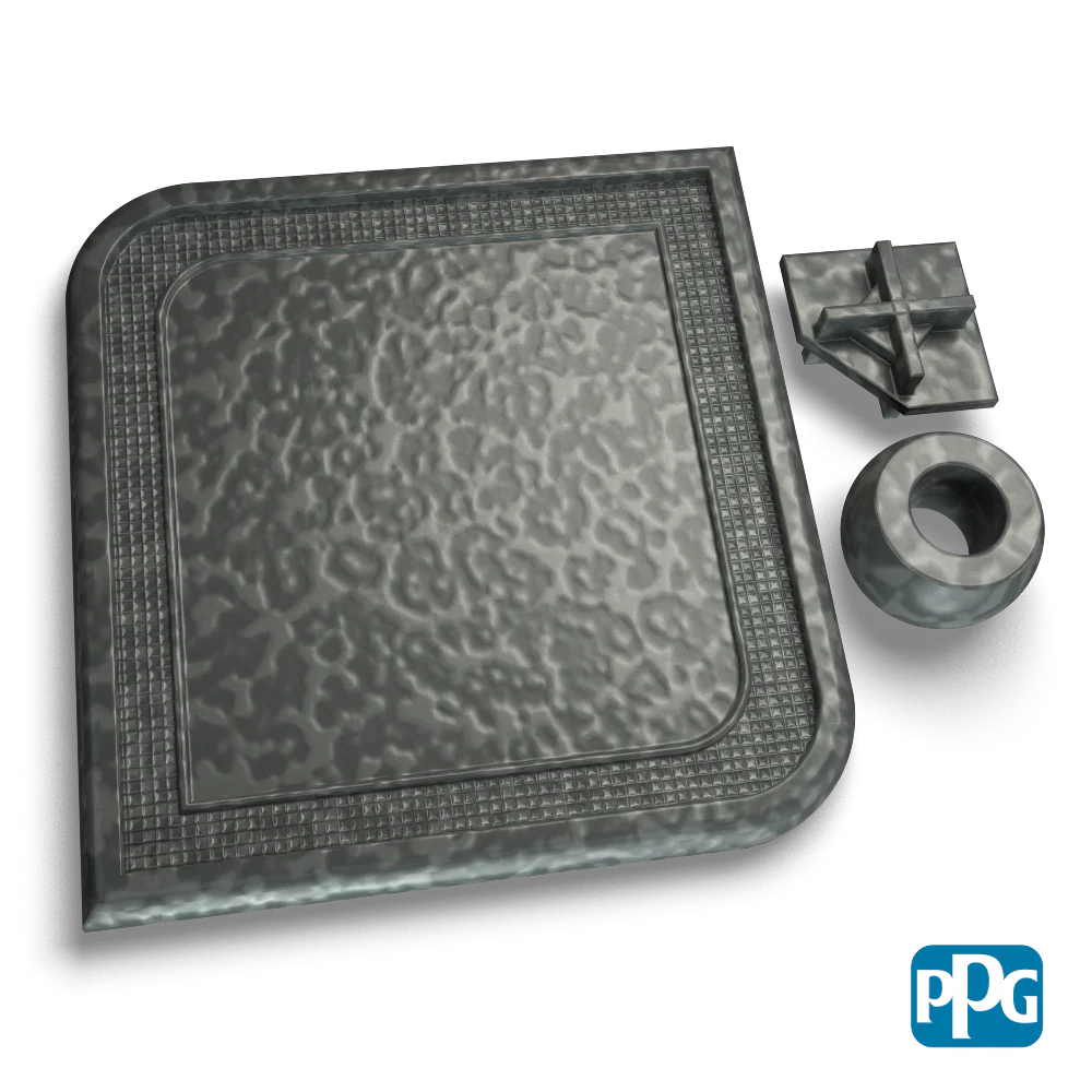 Small Batch PPG Powder Coatings SILVER HAMMERTONE PCTT73103